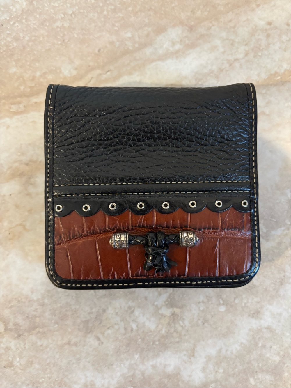 Brighton Black and Brown Leather Wallet
